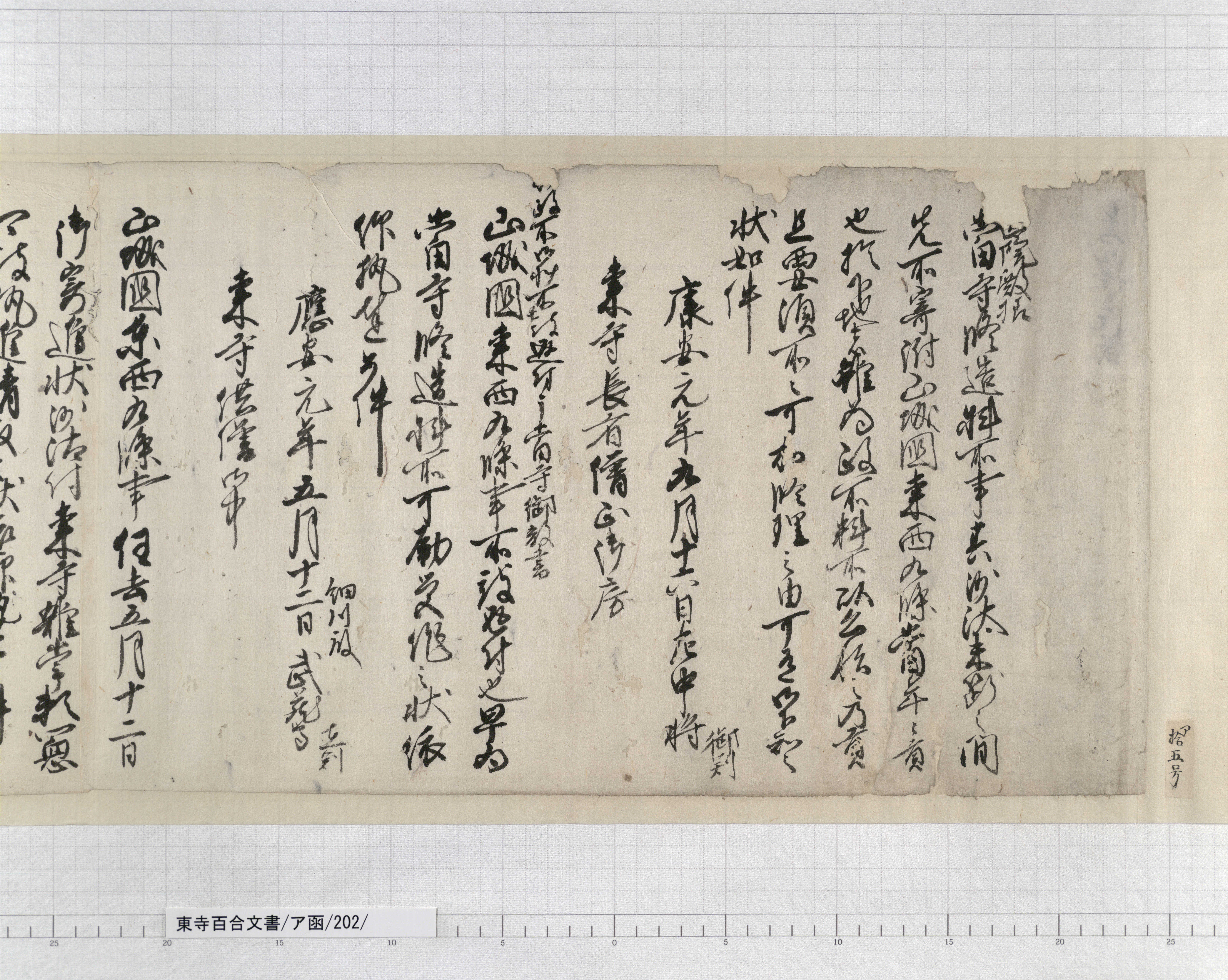ア函/202/9/：室町幕府下知状案｜文書詳細｜東寺百合文書