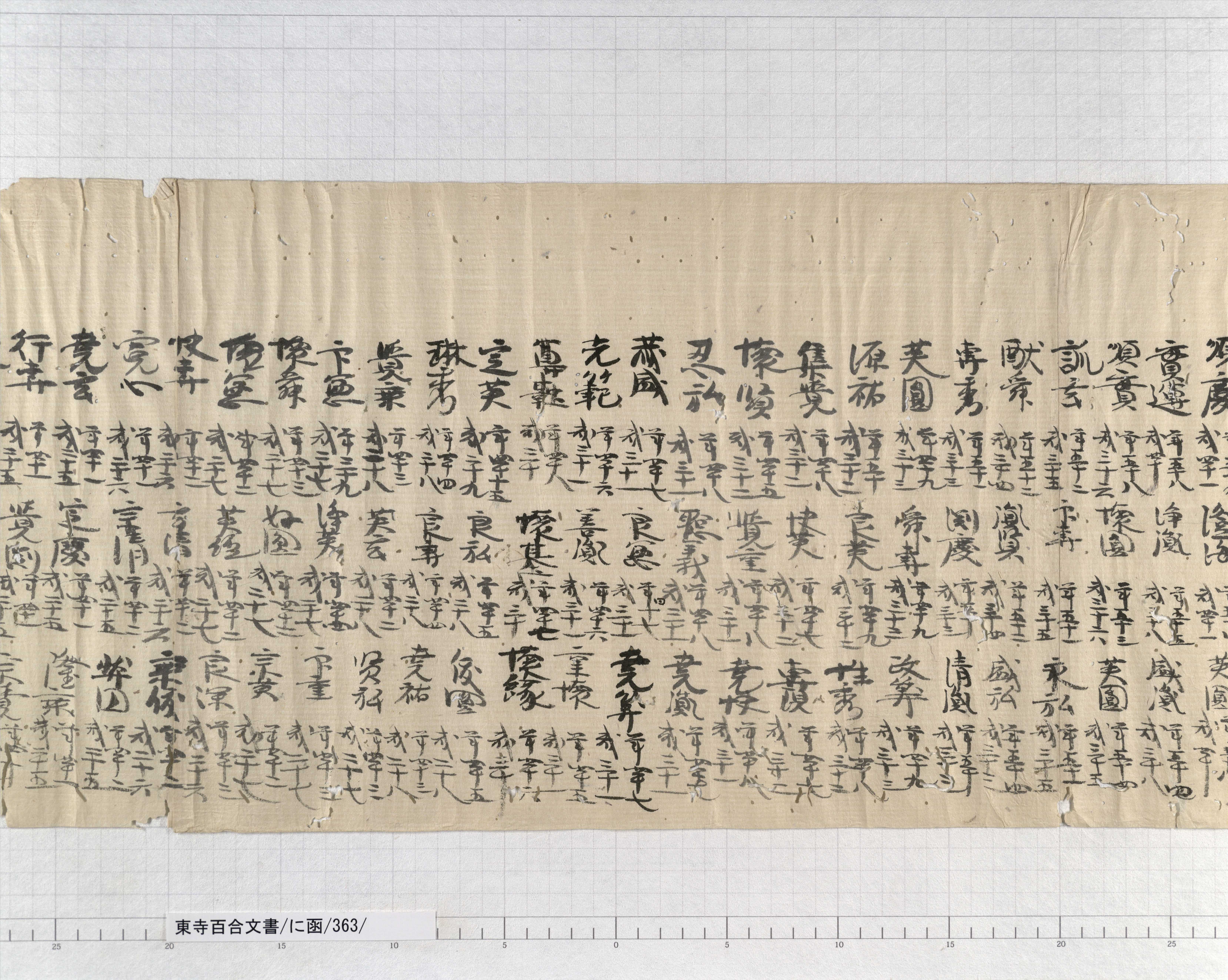 に函/363/：興福寺金堂供養出仕僧交名｜文書詳細｜東寺百合文書