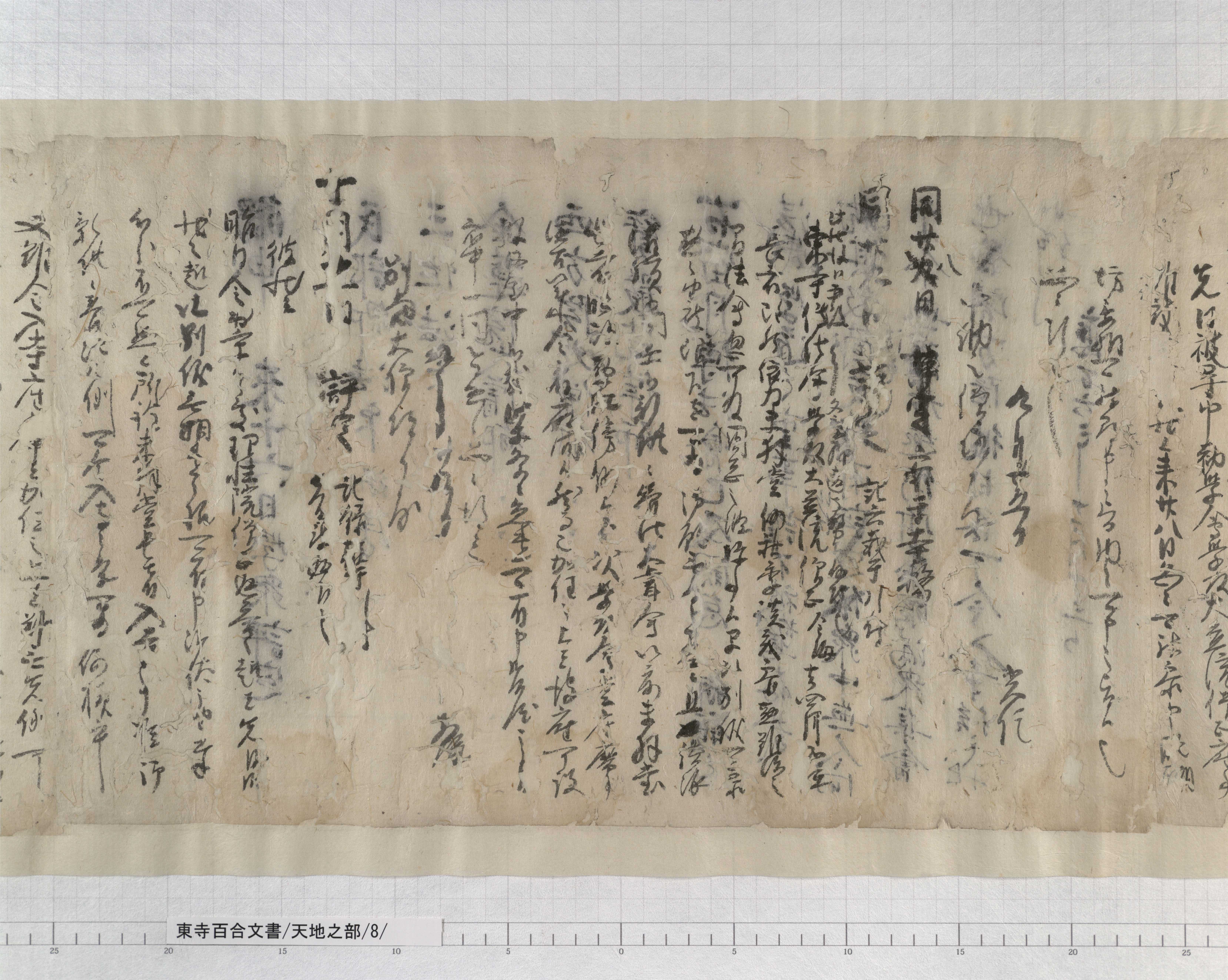 クリスマスファッション 天地之部/8/紙背/7/：東寺雑掌頼憲申状｜文書詳細｜東寺百合文書 和書